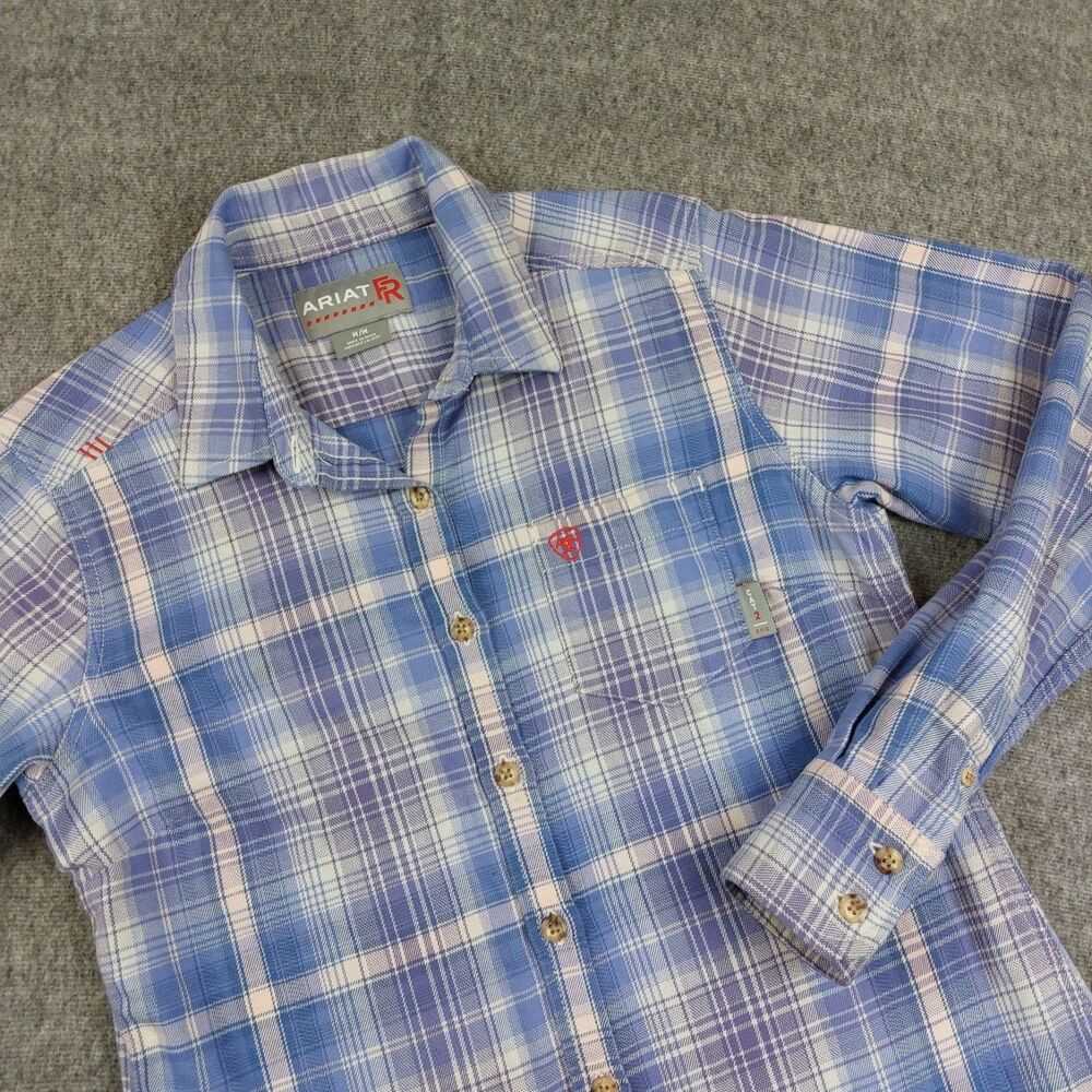 Ariat Blue Plaid Women's Top